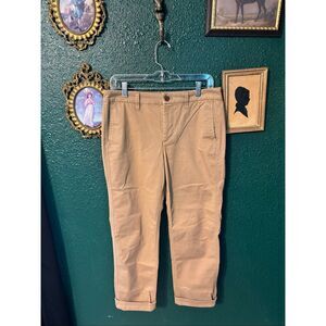 J Crew High Rise Girlfriend Chino Pant Sz 8 Petite